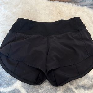 Black lululemon speed ip shorts size 0